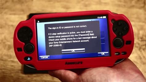 ps vita device setup password